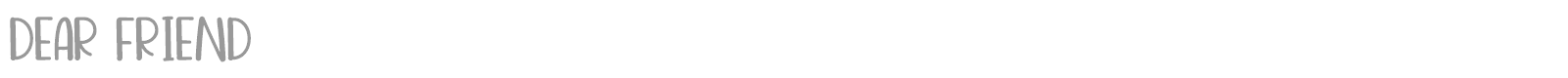 Dear Friend font preview